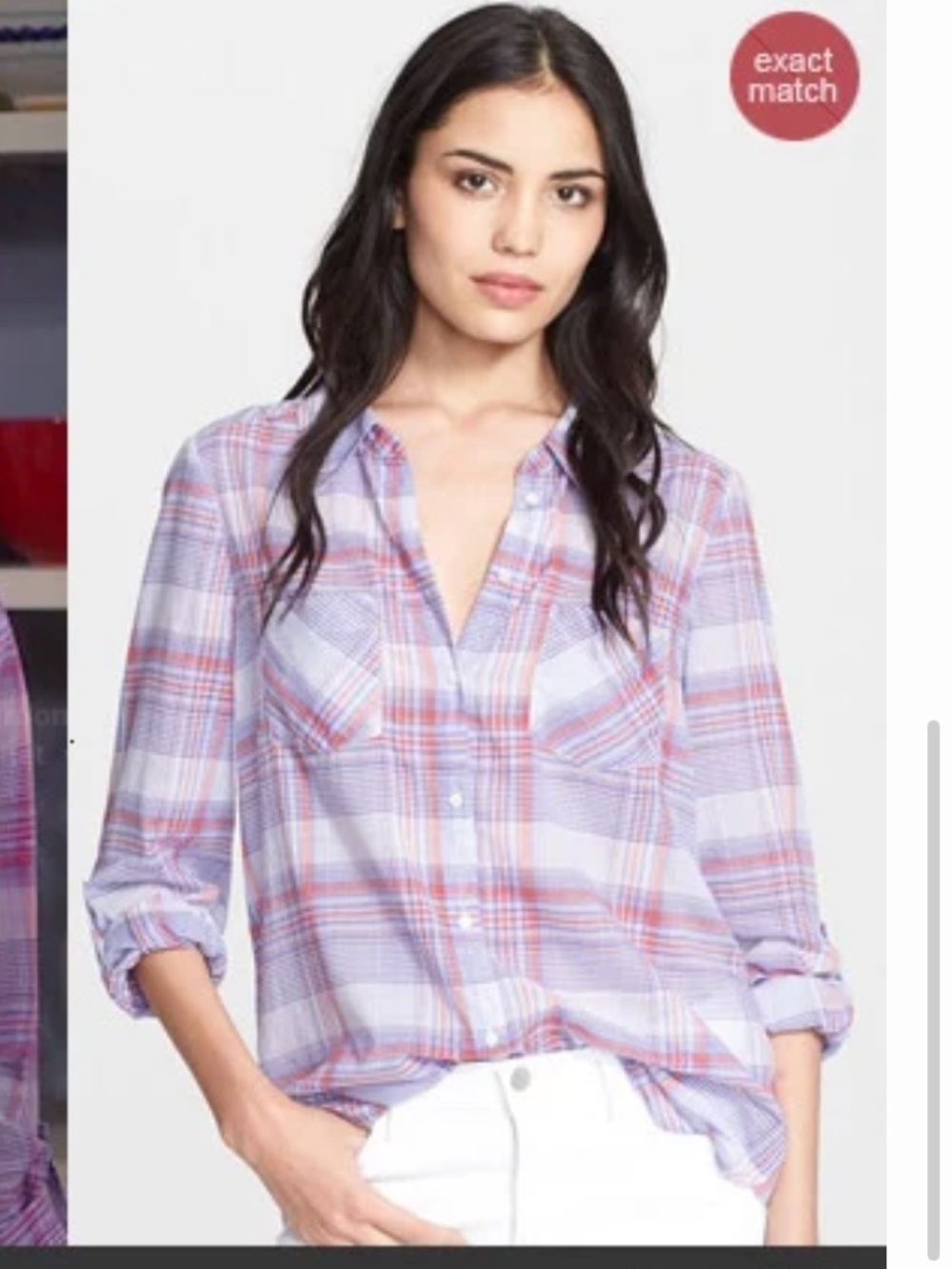 Joie Aidan Shirt in Matisse Purple Plaid Size Medium Light